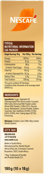 Nescafé Salted Caramel Instant Latte 10 x 18g