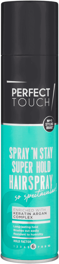 image-0 Perfect Touch Spray 'n Stay Super Hold Hairspray 250ml