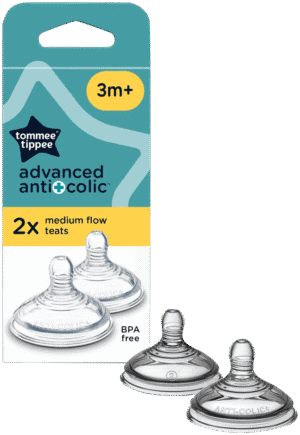 Tommee Tippee Closer to Nature Advanced Anti-Colic Medium Flow Teat 2pk