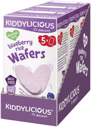 Kiddylicious Blueberry Rice Wafers 5 x 4g