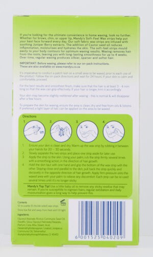 Mandy's Soft-Feel Wax Strips for Face 12pk