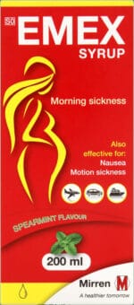 Emex Spearmint Flavoured Morning Sickness Syrup 200ml