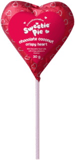 Sweetie Pie Chocolate Coconut Crispy Heart Lolly 30g