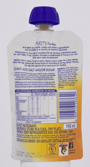 Purity From 7 Months Banana & Prune with Creamy Yoghurt & Oats Brekki 110ml