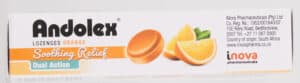 Andolex Orange Soothing Relief Lozenges 24pk
