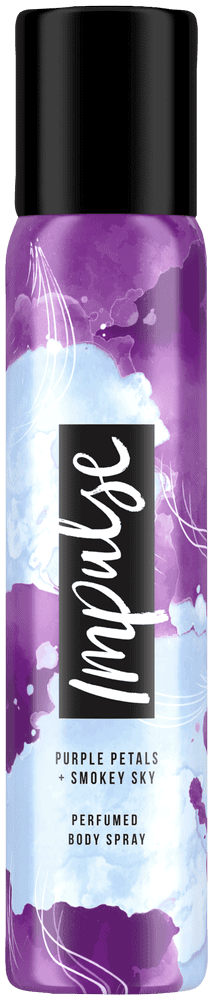 Impulse Purple Petals and Smokey Sky Aerosol Deodorant Body Spray 90ml