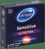 LIFESTYLE CONDOMS SENSITIVE 3'S