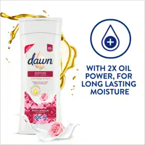 Dawn Rich Lanolin and Rose Water Soothing Body Lotion for Soft Skin 400ml