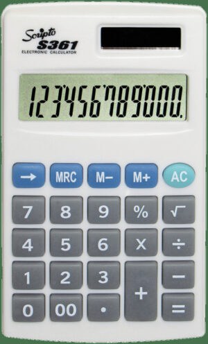 Scripto S361 Handheld Calculator 1s