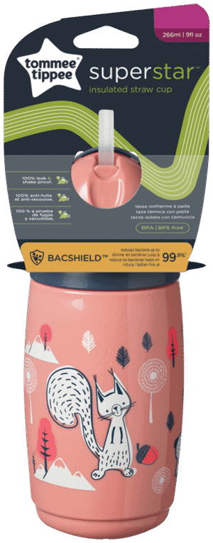 image-0 Tommee Tippee Superstar Insulated Straw Cup 266ml