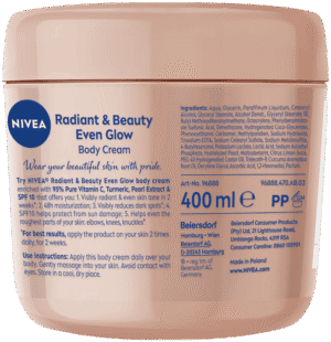Nivea Radiant & Beauty Even Glow Body Cream 400ml