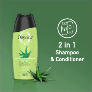 Organics Aloe Vera Daily Hair Care 2in1 Shampoo and Conditioner 200ml