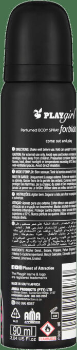 Playgirl Forbidden Perfumed Body Spray 90ml