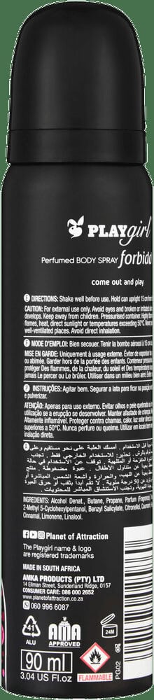 Playgirl Forbidden Perfumed Body Spray 90ml