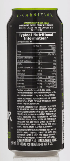 Monster Zero Sugar Energy Drink 500ml