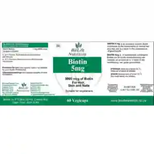 Biolife BIOTIN 5MG CAPS 60'S