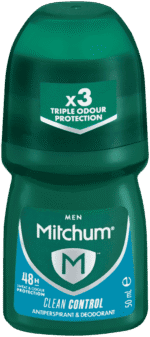 Mitchum Men Clean Control Antiperspirant & Deodorant Roll-On 50ml