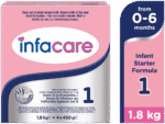 Infacare Stage 1 Infant Starter Formula 4 x 450g