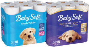 Baby Soft 2 Ply Fresh White Toilet Paper Rolls 18pk