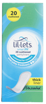 Lil-lets SmartFit Unscented Thick Pantyliners 20pk