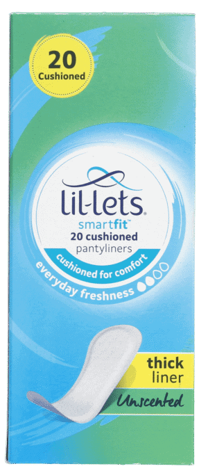 Lil-lets SmartFit Unscented Thick Pantyliners 20pk