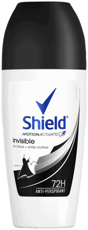 image-0 Shield Women Invisible Black and White Antiperspirant Roll-On Deodorant 50ml