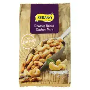 SERANO ROASTED SALTED CASHEW NUTS 150G