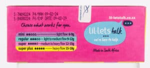 Lil-lets SmartFit Super & Super Plus Non-Applicator Tampons 20pk