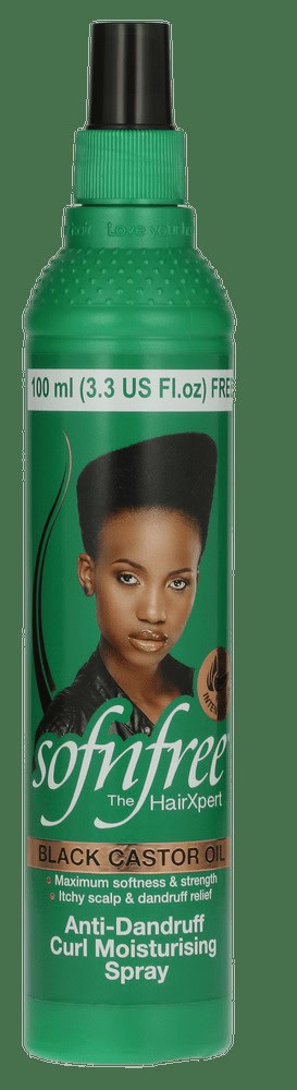 Sofnfree Black Castor Oil Anti-Dandruff Curl Moisturising Spray 350ml