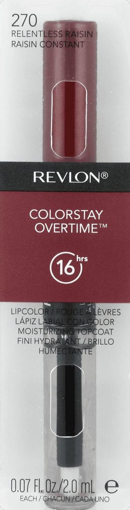 Revlon ColorStay Relentless Raisin 16HRS Overtime Lipcolour & Topcoat 2.0ml