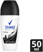 Shield Women Invisible Black and White Antiperspirant Roll-On Deodorant 50ml
