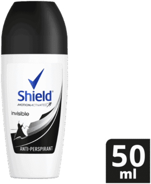 Shield Women Invisible Black and White Antiperspirant Roll-On Deodorant 50ml
