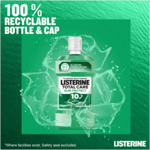 Listerine Total Care Fresh Mint Fluoride Mouthwash 500ml