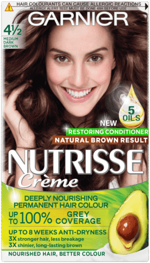 Garnier Nutrisse Créme Medium Dark Brown 4 1/2 Deeply Nourishing Permanent Hair Colour 1pk