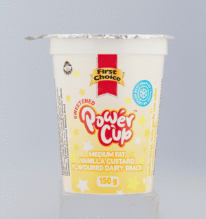 image-0 First Choice Power Cup Vanilla Custard Flavoured Medium Fat Dairy Snack 150g