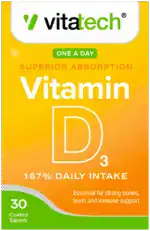 Vitatech Vitamin D3 Coated Tablets 30pk