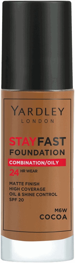 Yardley Stayfast Cocoa SPF 20 24HR Foundation 30ml