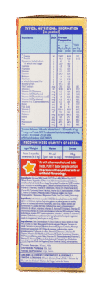Purity Strawberry & Yoghurt Flavour Baby Cereal with Milk 200g