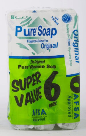 Pure Original Glycerine Soap Bar 6 x 150g
