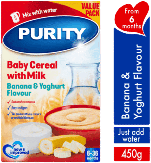 Purity Banana & Yoghurt Flavour Baby Cereal with Milk 450g