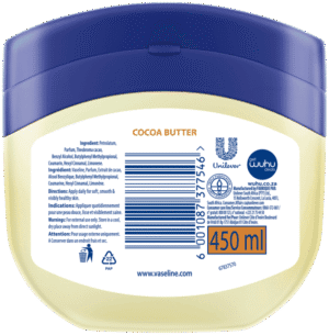 Vaseline Blue Seal Cocoa Butter Petroleum Jelly 450ml