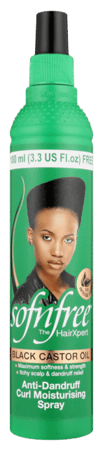 Sofnfree Black Castor Oil Anti-Dandruff Curl Moisturising Spray 350ml