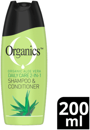 Organics Aloe Vera Daily Hair Care 2in1 Shampoo and Conditioner 200ml