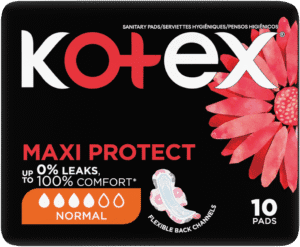 Kotex Maxi Normal Sanitary Pads with Wings 10pk