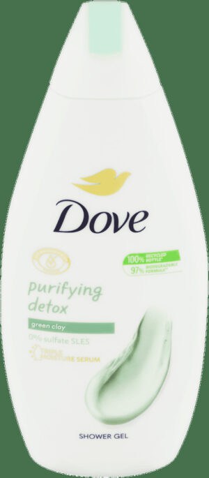 Dove Green Clay Purifying Detox Body Wash 500ml