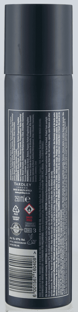 Yardley Legacy Courage Deodorant Body Spray 250ml