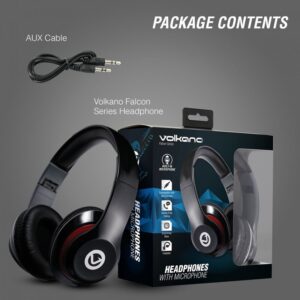 Volkano FALCON BLACK HEADPHONES