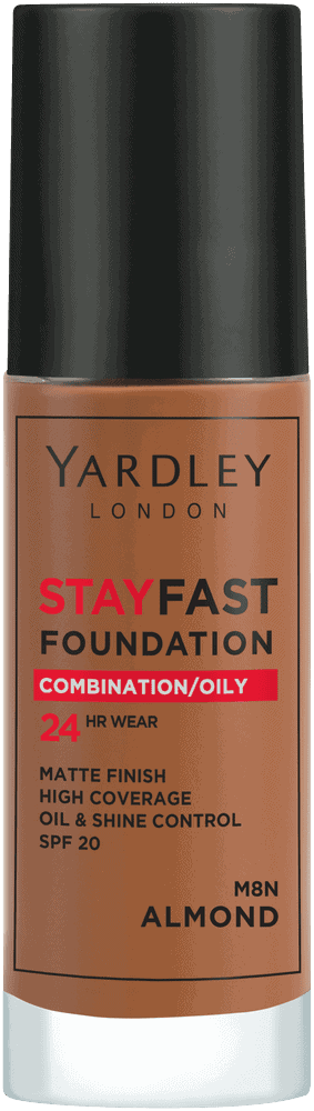 Yardley Stayfast Almond SPF 20 24HR Foundation 30ml