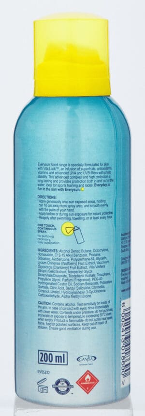 Everysun Sport SPF 50 Sunscreen Invisi Spray 200ml
