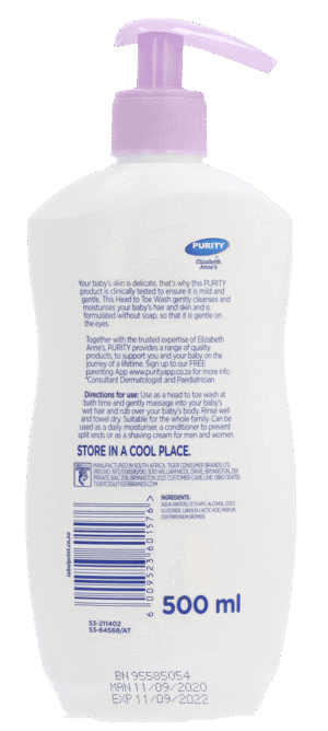 Purity Good Nights Head to Toe Wash 500ml